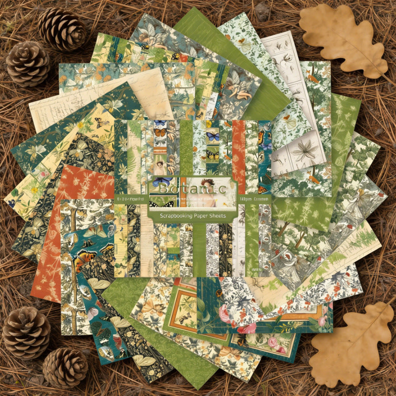 6 inch Botanic Scrapbook Paper Pad SKP543
