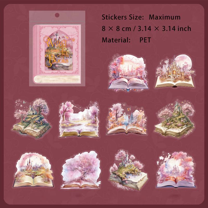 10 Pcs Forest Book PET Stickers SZSJ