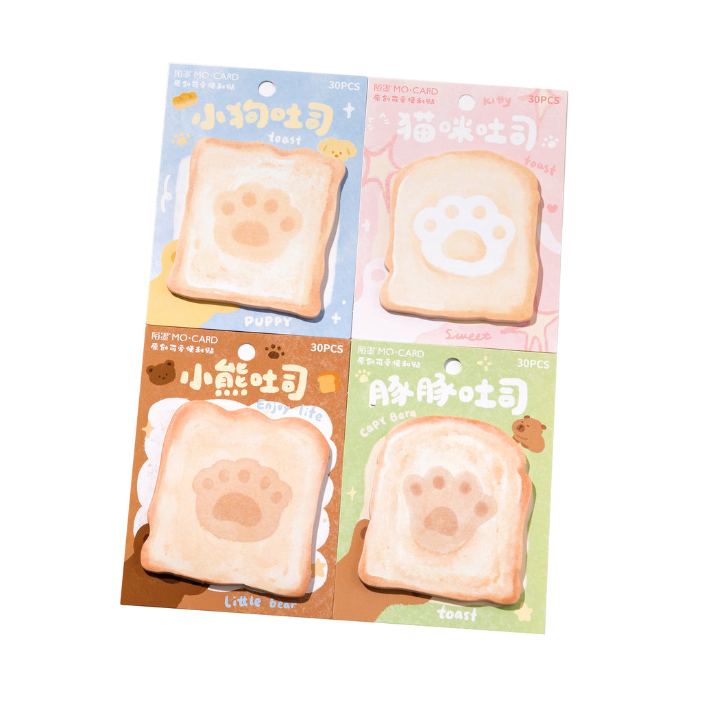 30 Pcs Creative Bread Notepad MZTS