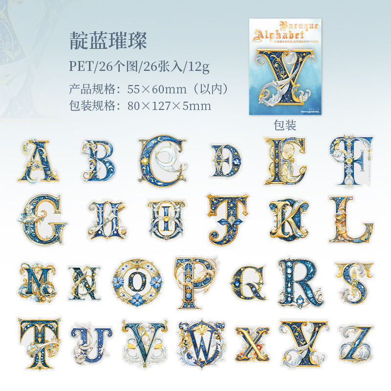 36 Pcs Letter PET Stickers ZMYS