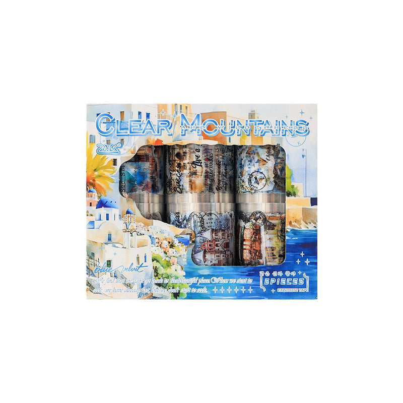 6 Rolls Travel Theme PET Tape Set SYQK