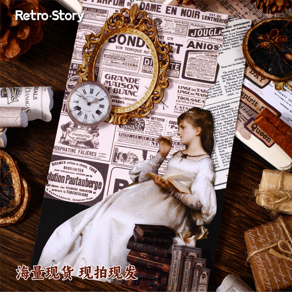 10 Pcs Vintage Junk Journal Paper ZYXL