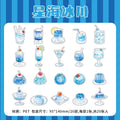 20 Pcs PET Drin and Dessert Stickers QCWX