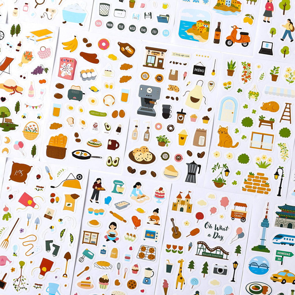 1 Sheet Daily Calender Planner Stickers DZTX