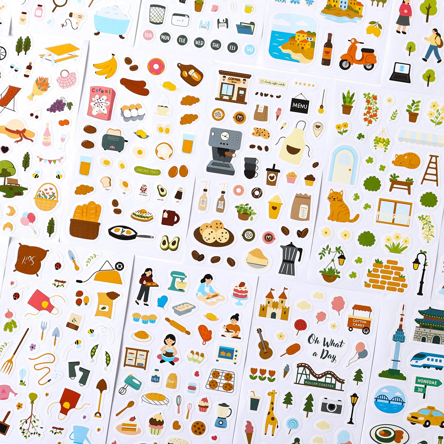 1 Sheet Daily Calender Planner Stickers DZTX