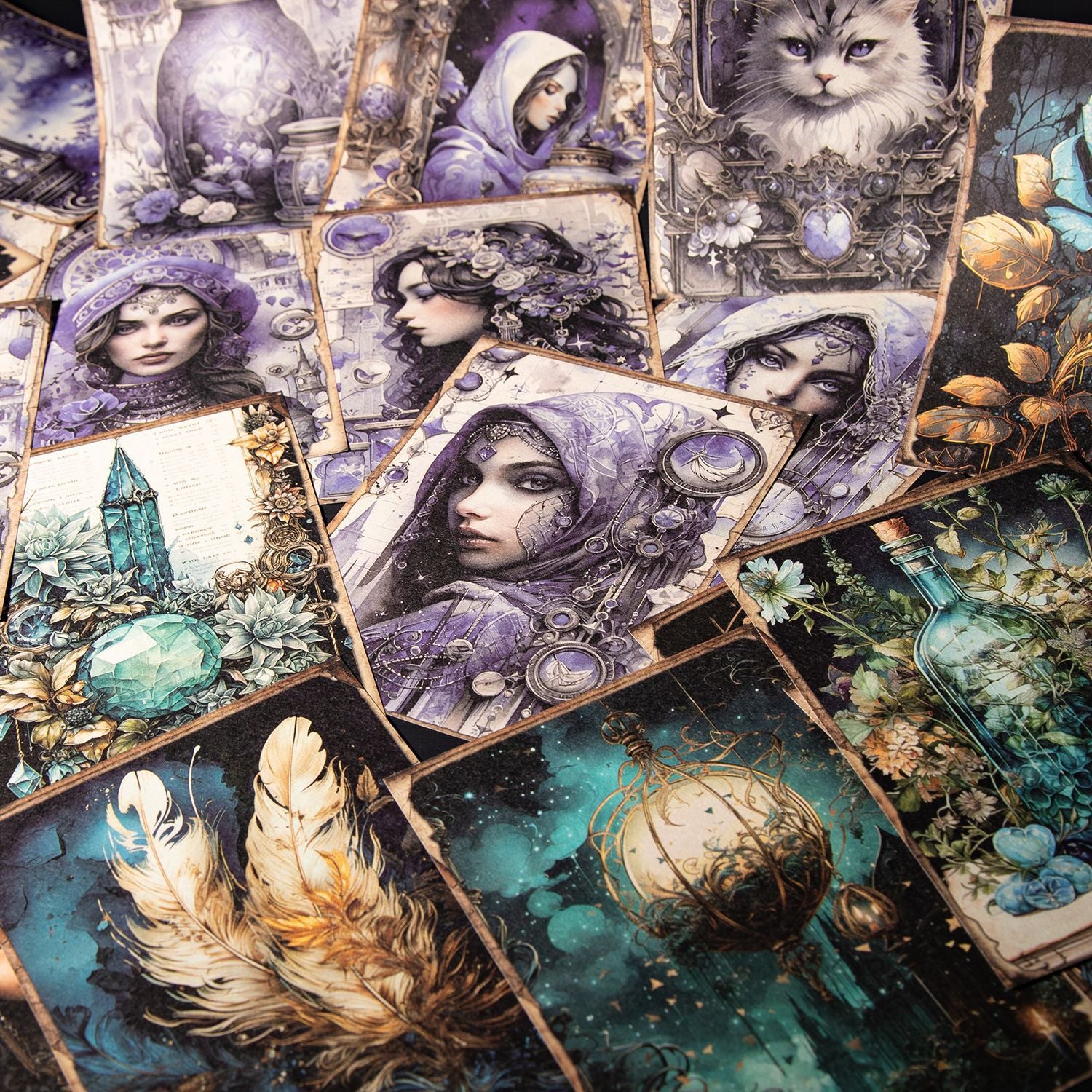 30 Pcs Witch Scrapbook Paper WSMM