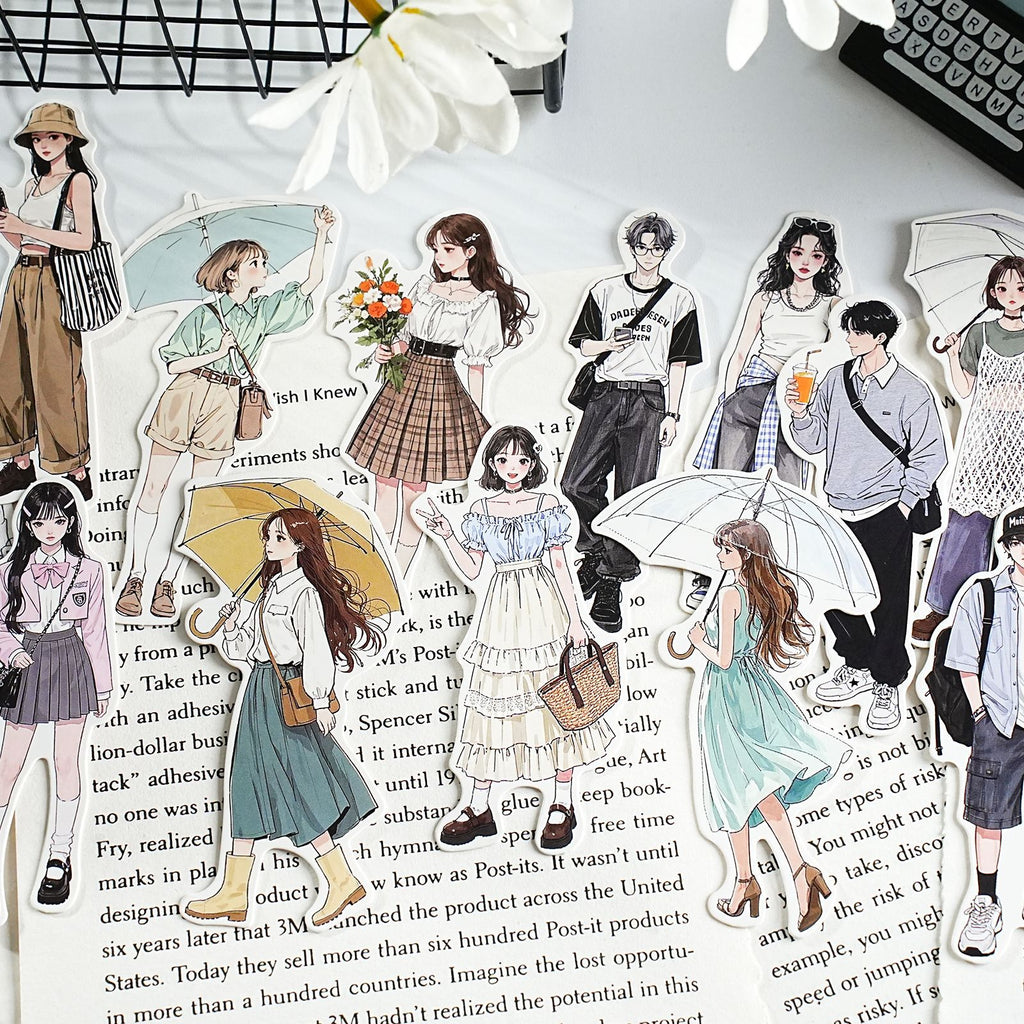 20 Pcs Fashion Girl Boy Stickers FZXY