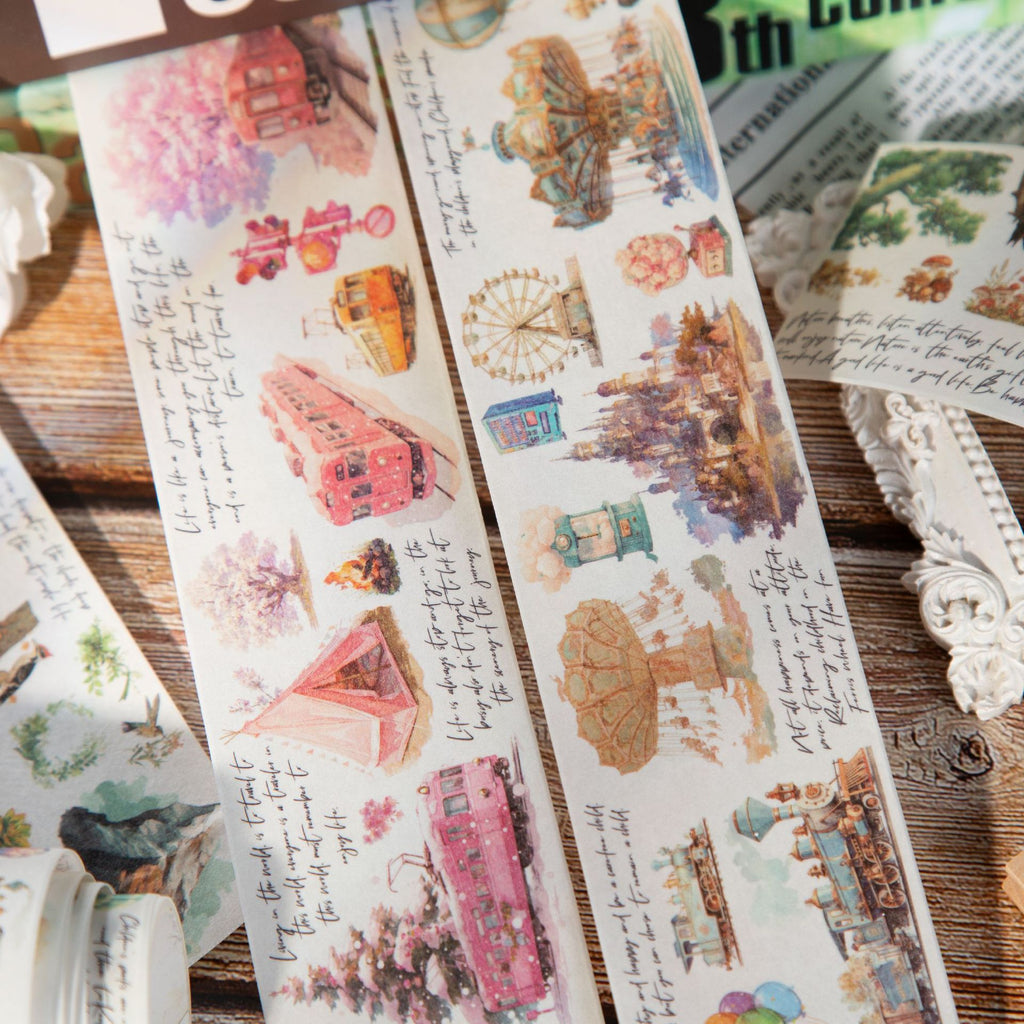 1 Roll Watercolor Landscpae Washi Tape PDLQMSJ