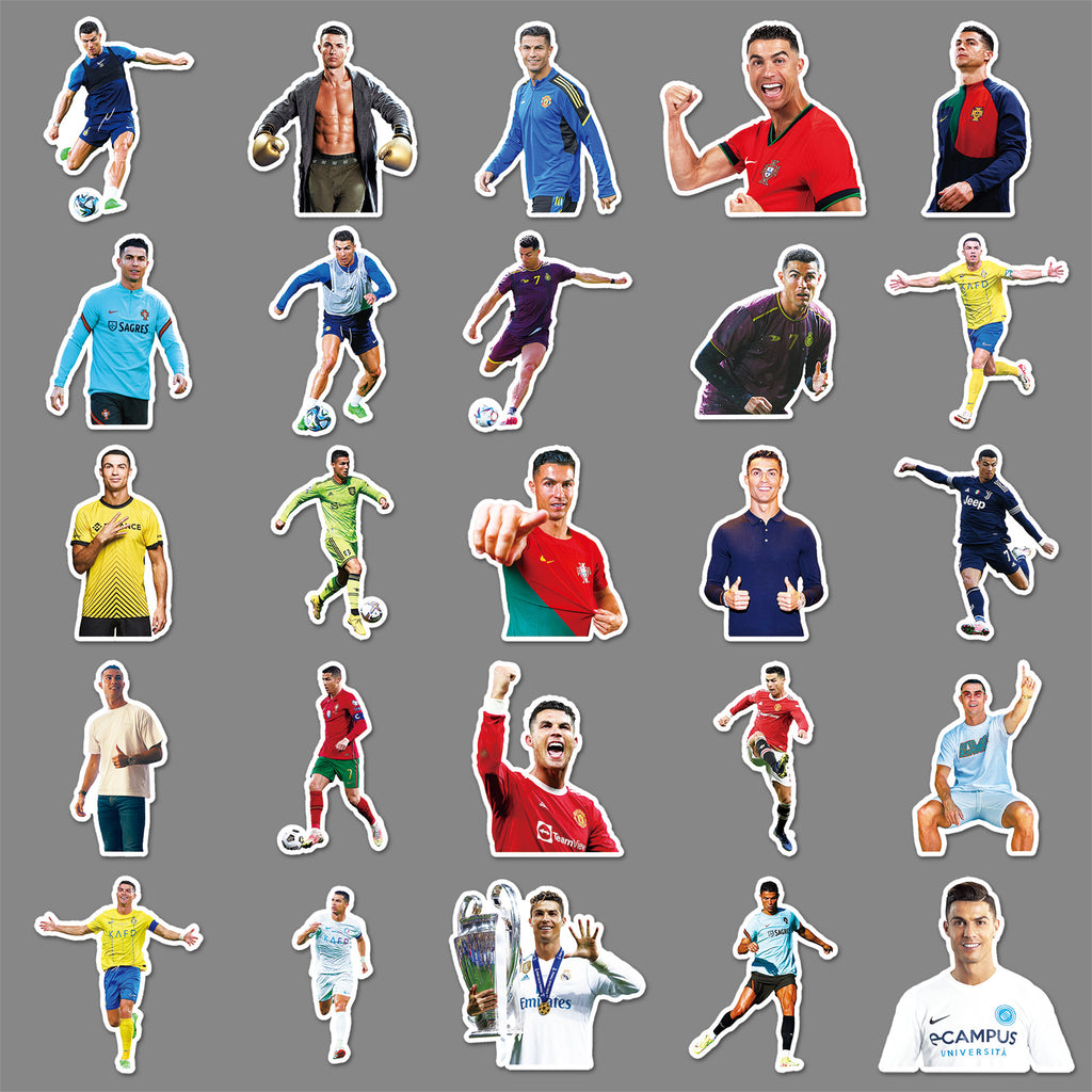 50Pcs Football Theme Waterproof Vinyl Stickers STY05