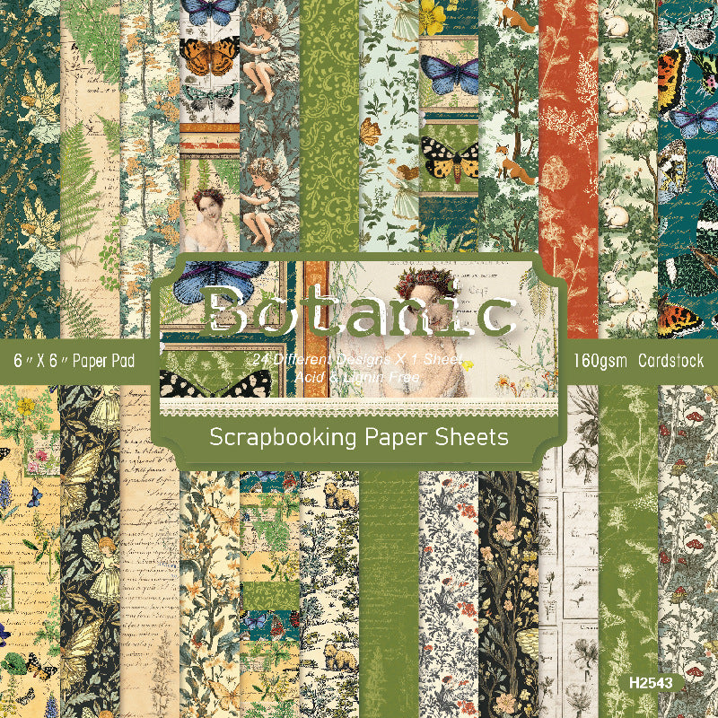 6 inch Botanic Scrapbook Paper Pad SKP543