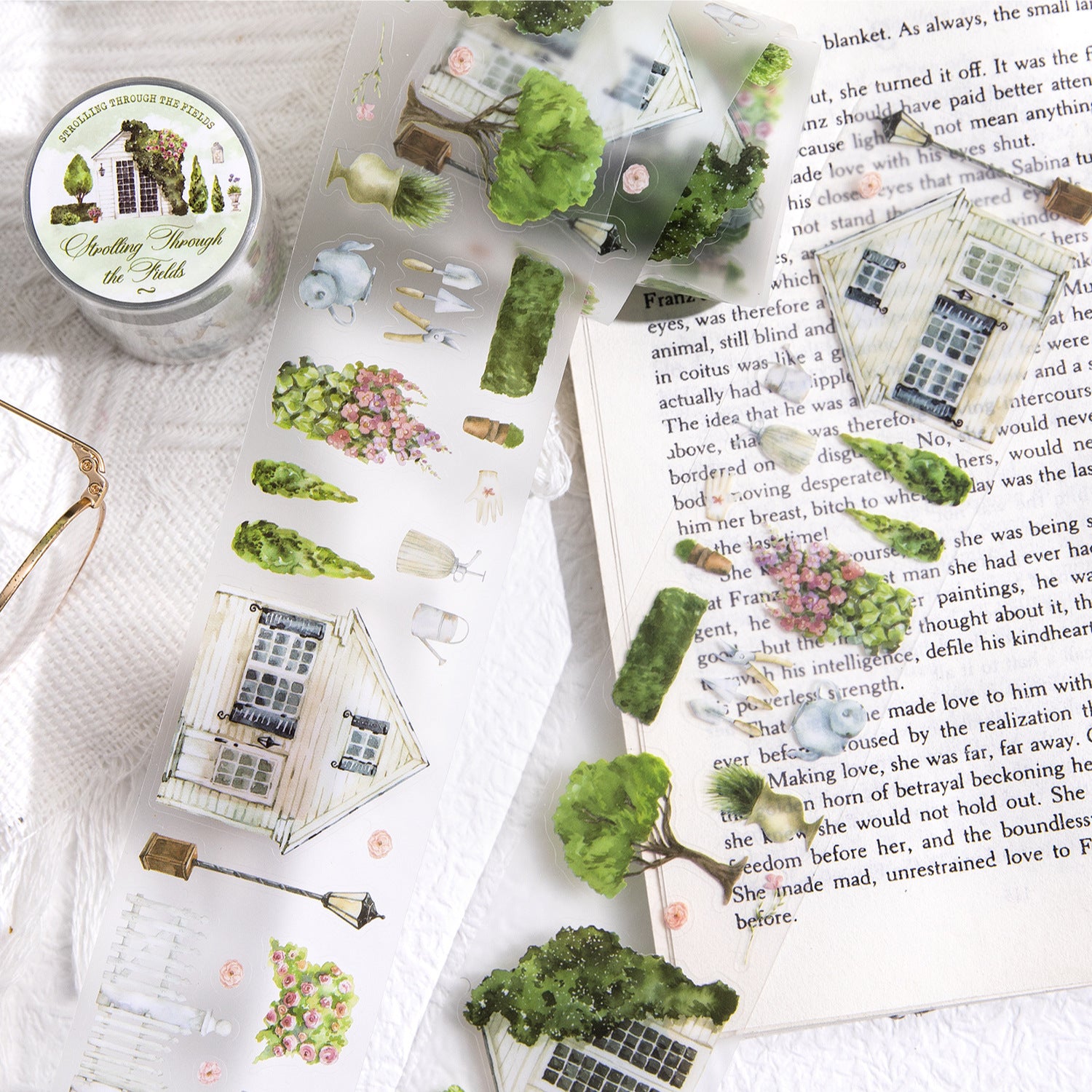 1 Roll Country House PET Stickers Tape TYMB