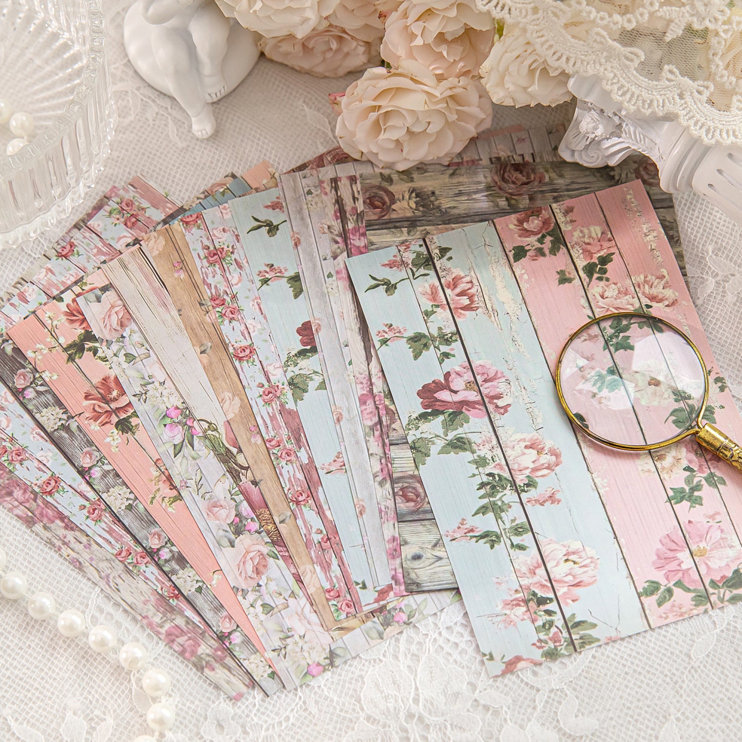 30 Pcs Wooden Color Scrapbook Paper MSZJ