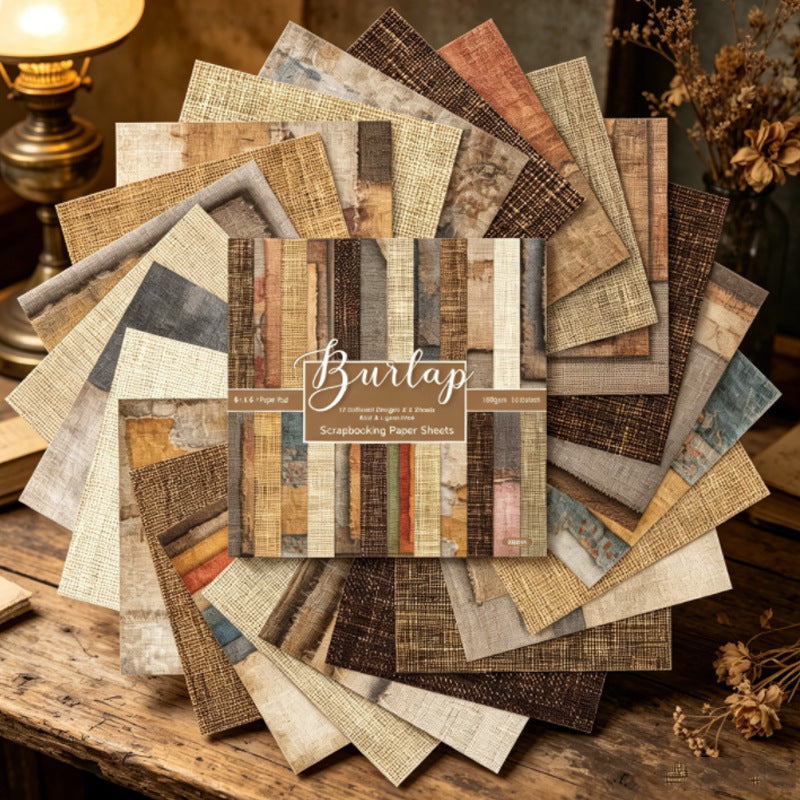 6 inch Fabric Plain Scrapbook Paper Pad SKP614