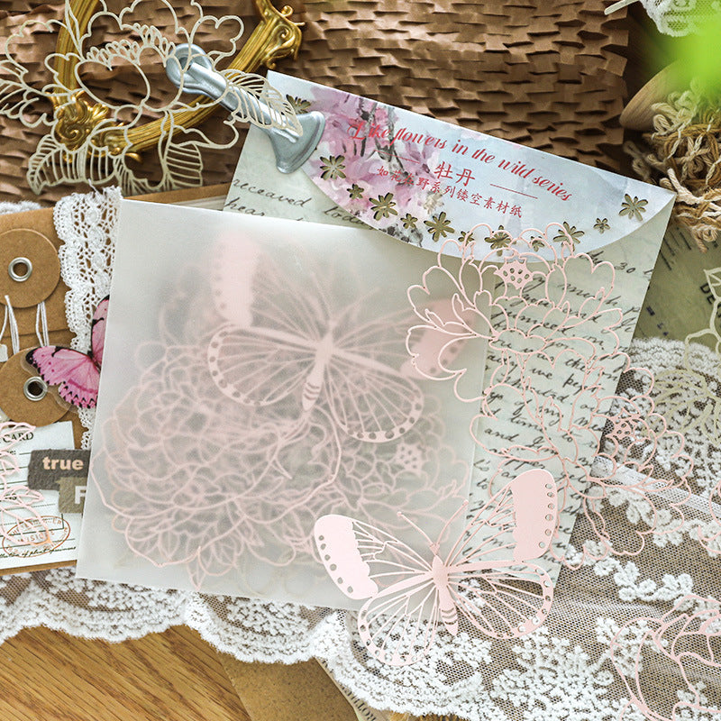 10 Pcs Cutout Paper Flowers RHZY