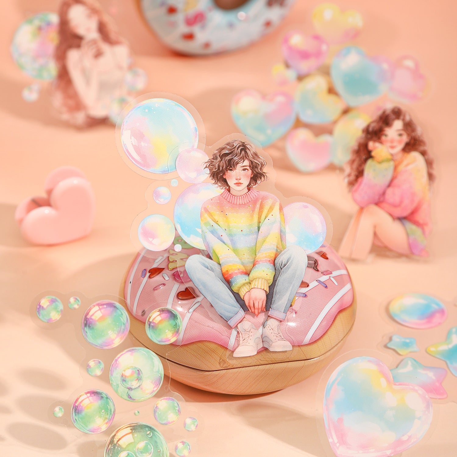 20 Pcs Bubble and Girl Stickers KLMPP