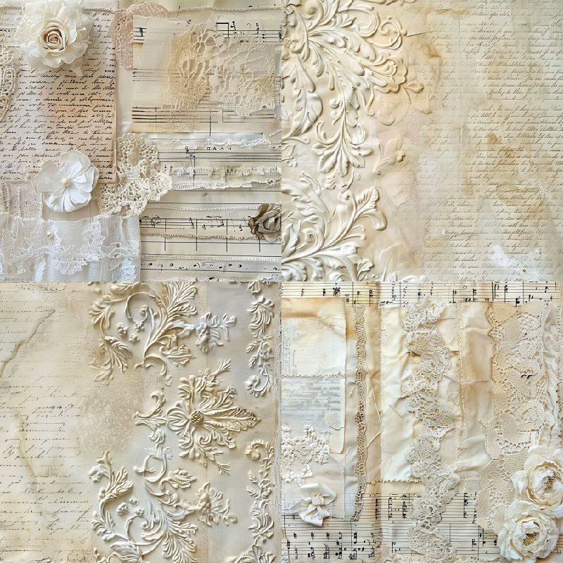 6 inch Embossed Lace Scrapbook Paper Pad SKP531