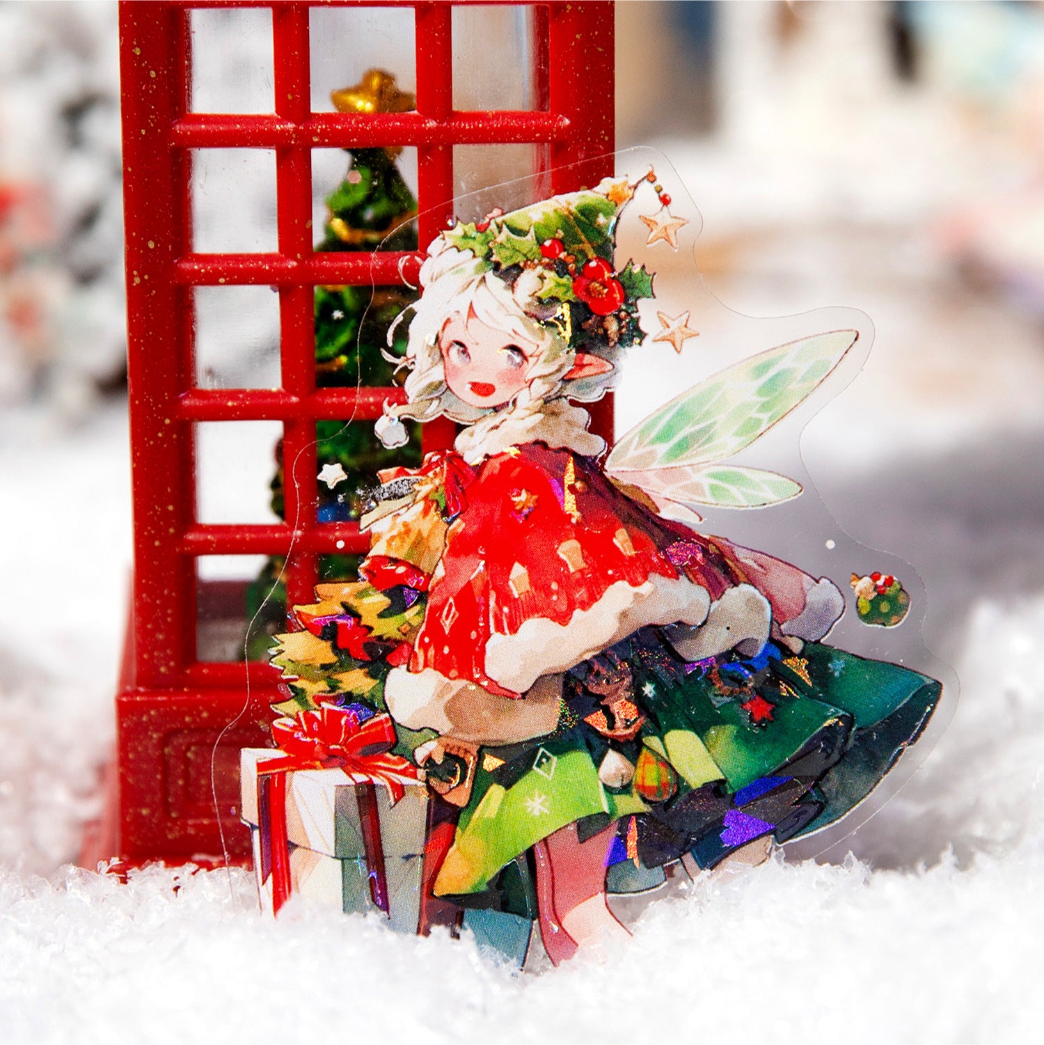 10 Pcs Christmas Elf PET Stickers SDJXJL