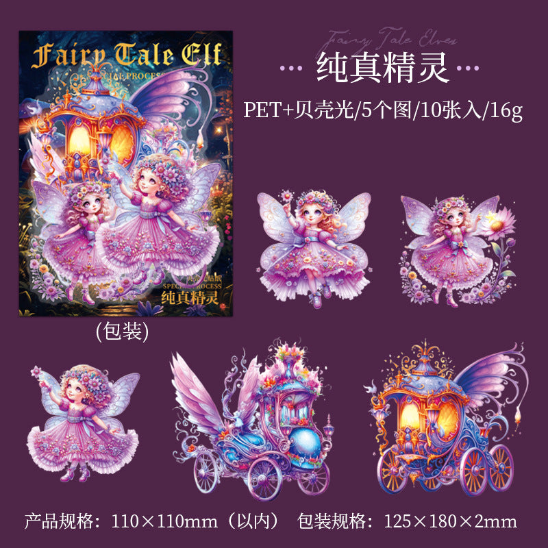 10 Pcs Cute Fairy PET Stickers THXJl