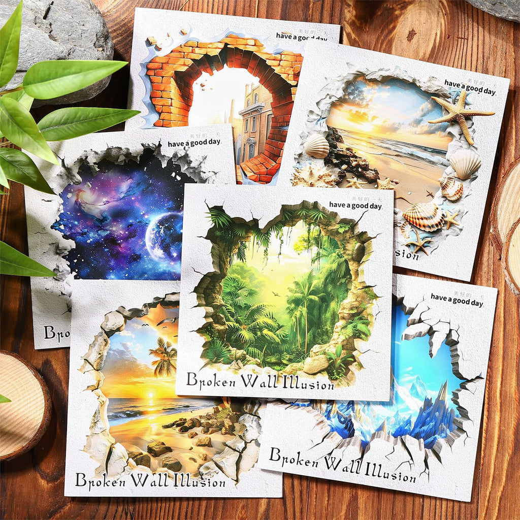 10 Pcs Fantasy Mirror PET Stickers PQHJ
