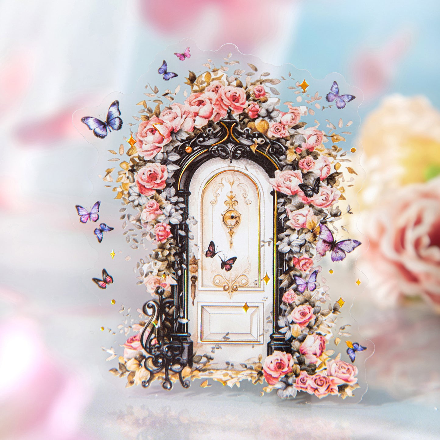 10 Pcs Butterfly Door Window PET Stickers DWCB