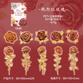 10 Pcs Glitter PET Rose Stickers MGZZHQ