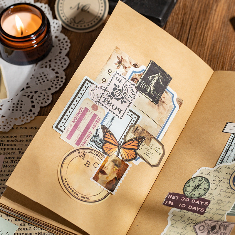 200 Pcs Vintage Scrapbook Paper and Notepad HYPZ