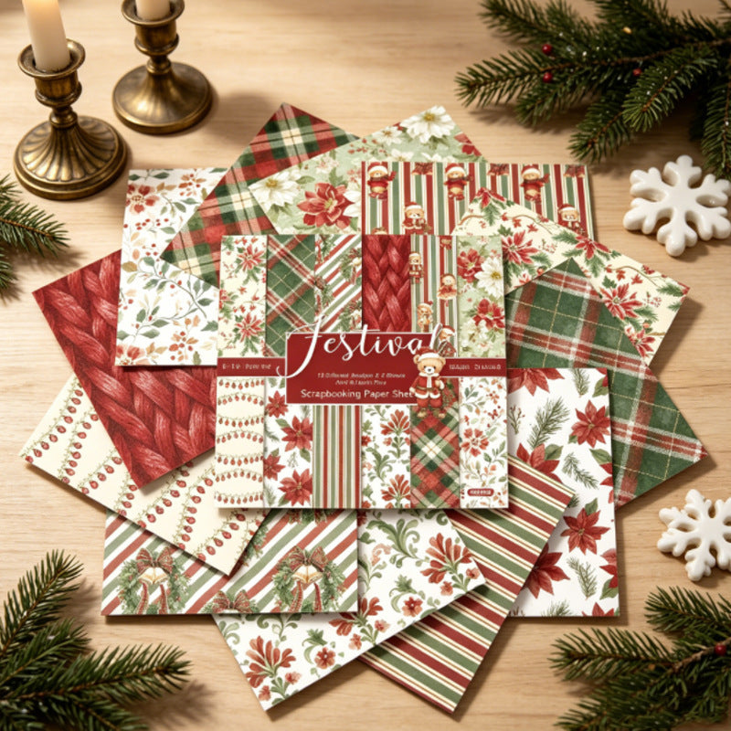 6 inch Christmas Scrapbook Paper Pad SKP538A