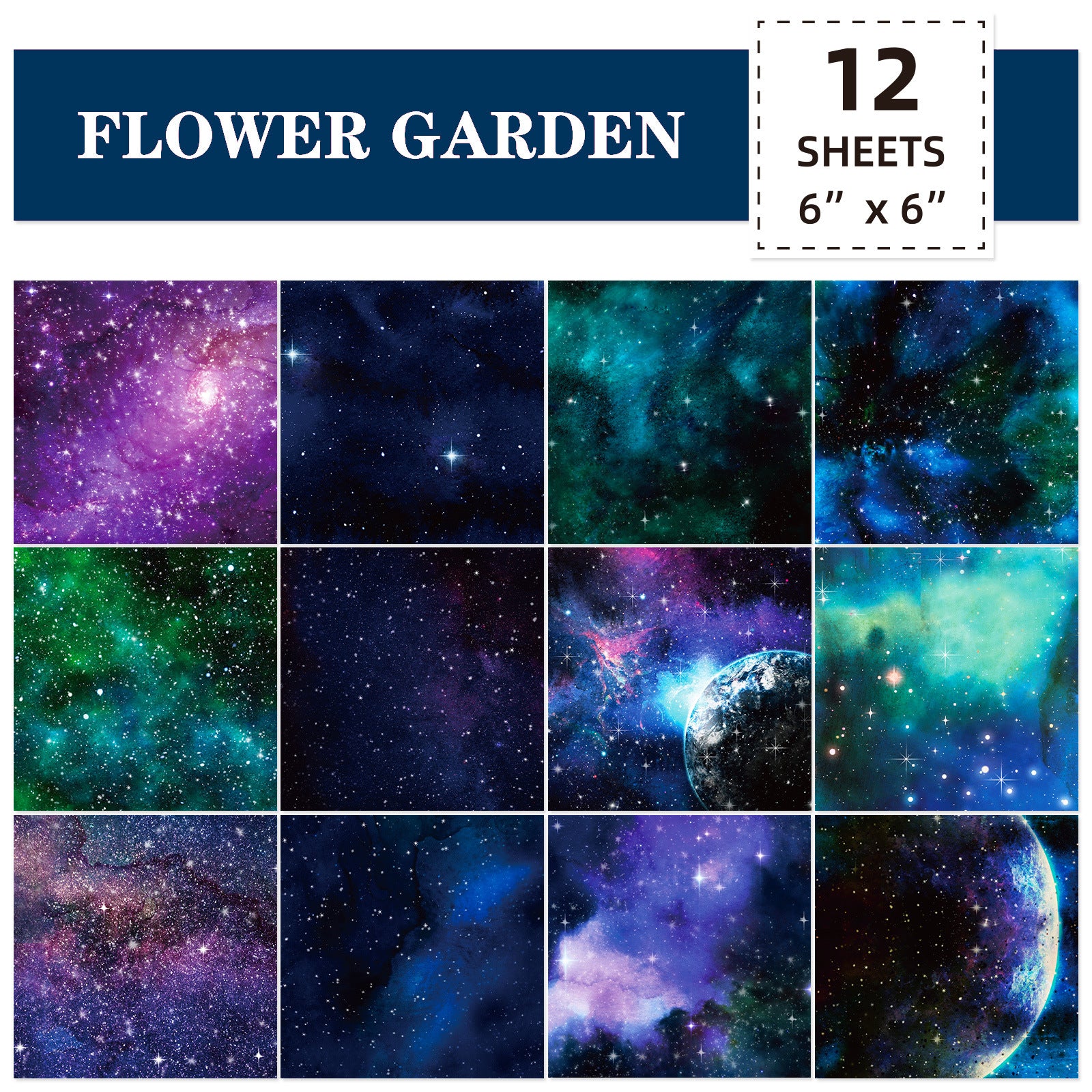 6 inch Galaxy Scrapbook Paper Pad PA309