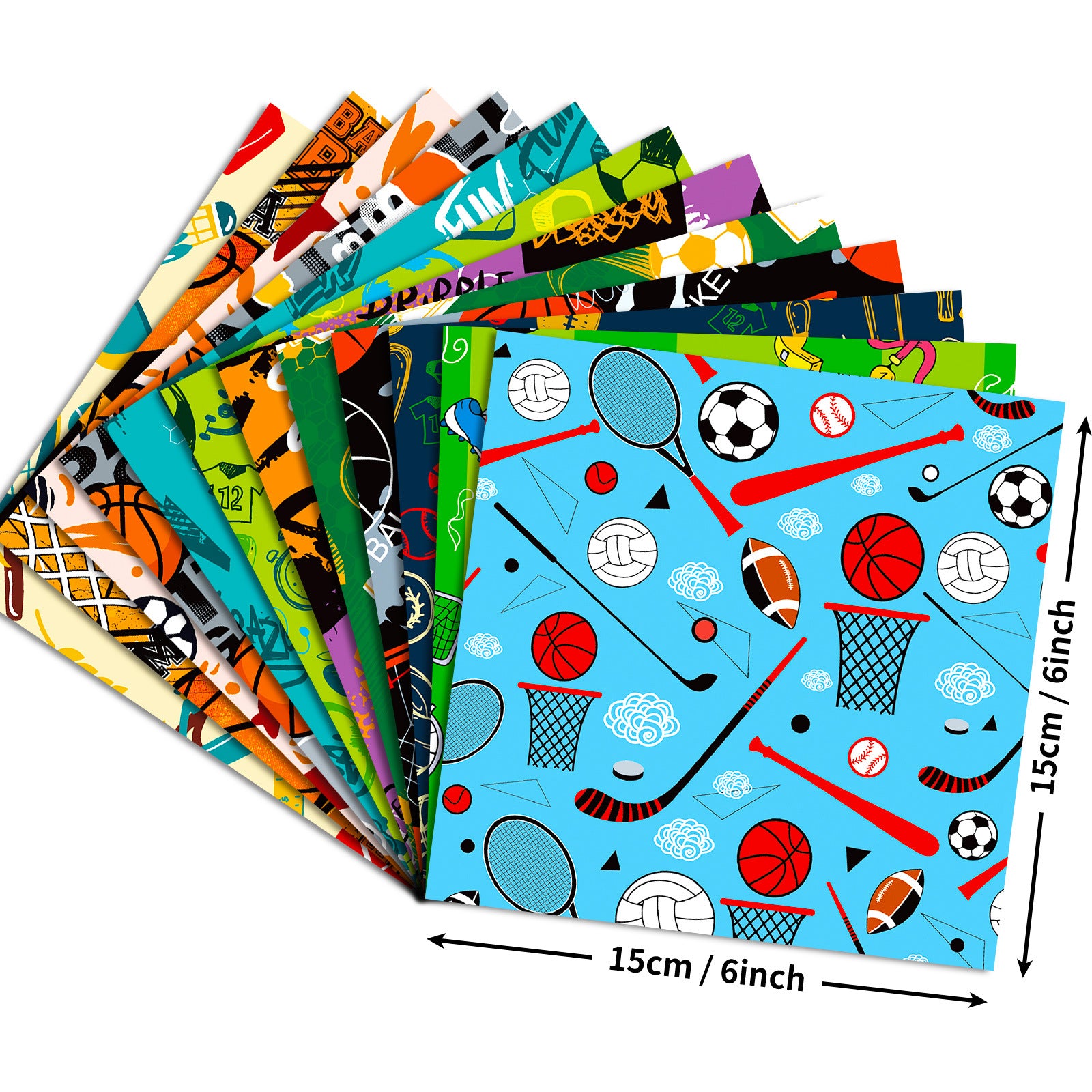 6 inch Sports Scrapbook Paper Pad PA788