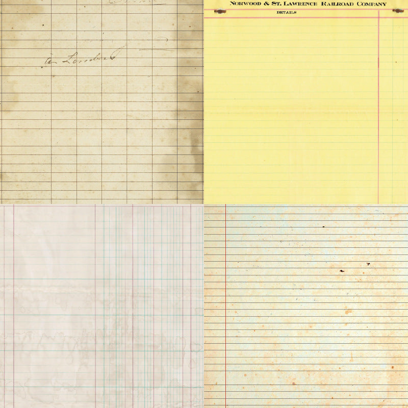 6 inch Vintage Ledger Scrapbook Paper Pad SKP509