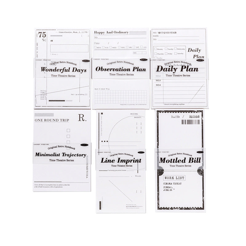 50 Pcs Vintage Notepad Paper SYJC