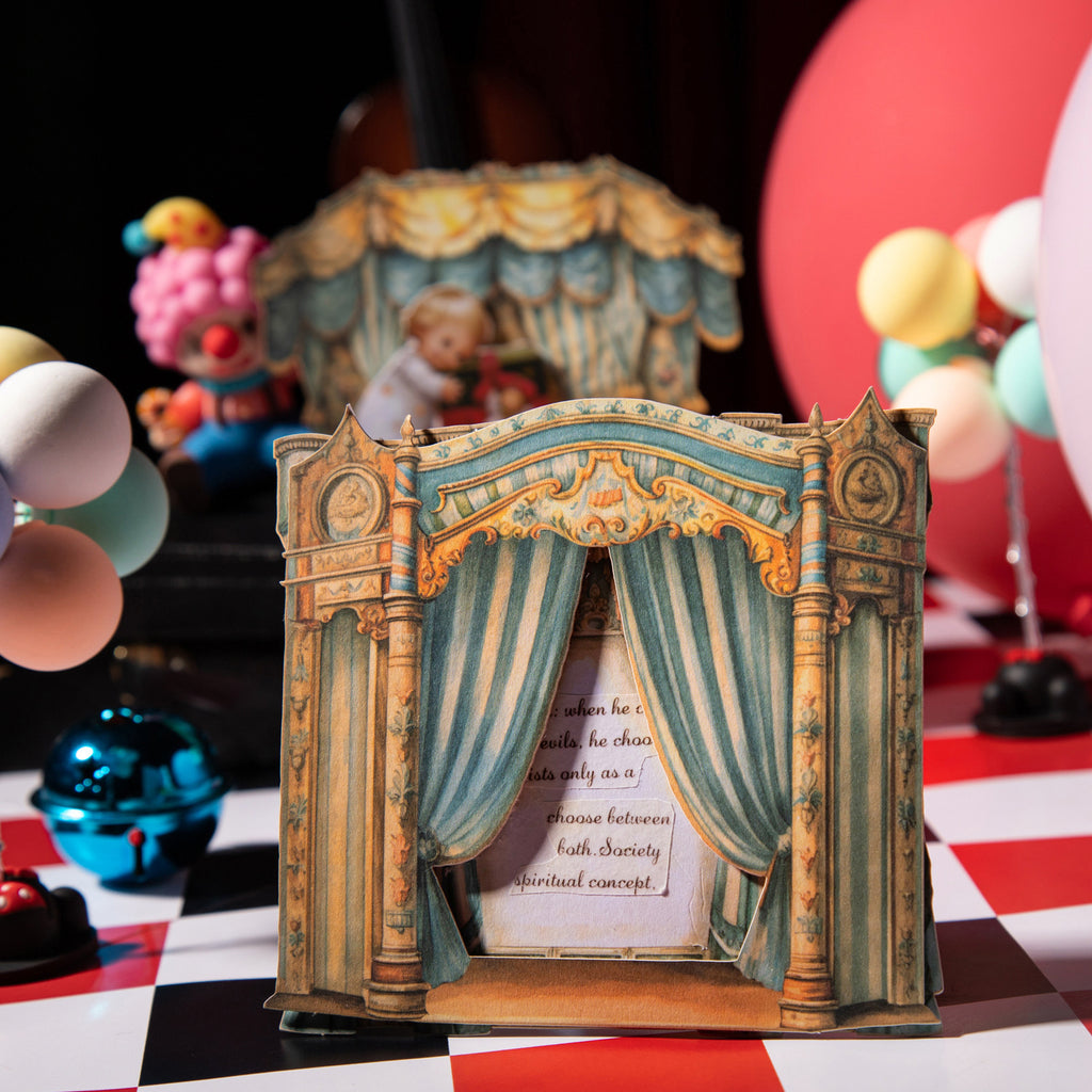 10 Pcs Opera Stage Theme Cardstock Paper GJWT