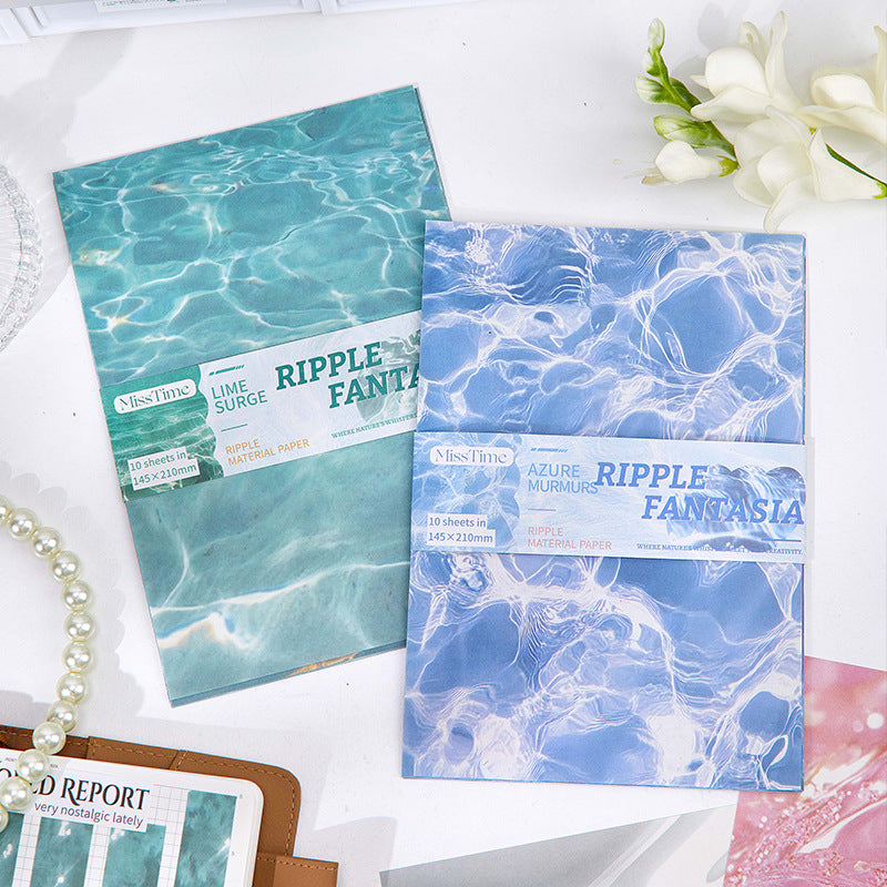 10 Sheets Water Texture Journal Paper LJWY