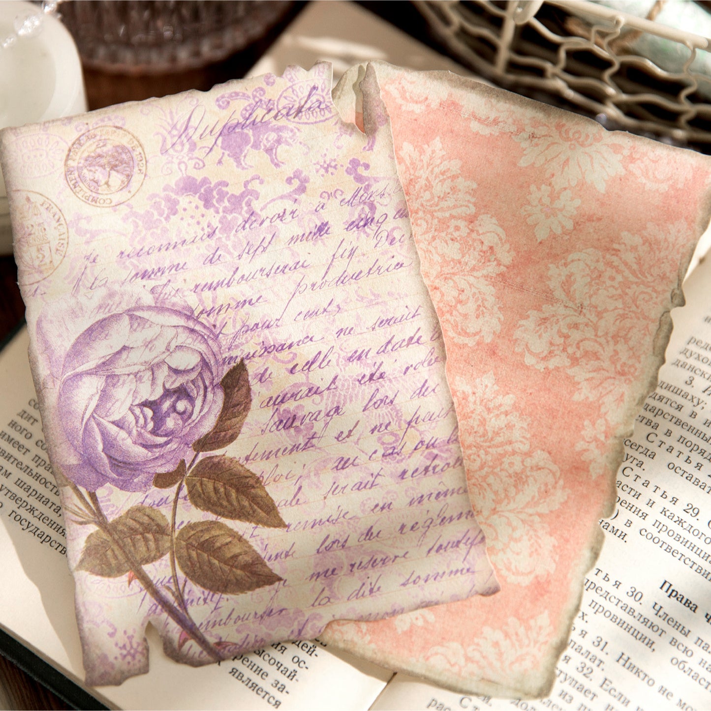 31 Pcs Vintage Floral Scrapbook Paper GHYJN