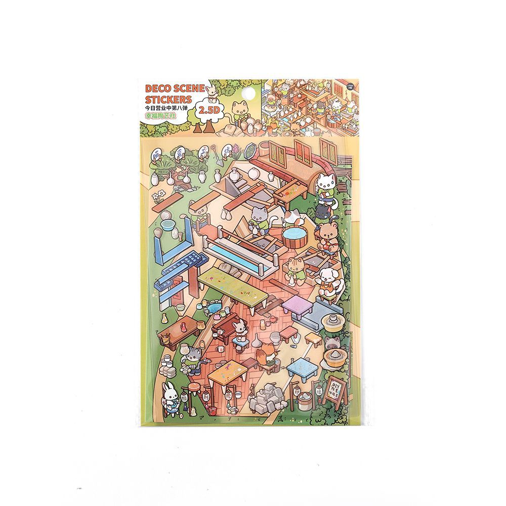 3D Shop Store Scene Stickers Kit JRYYZ8