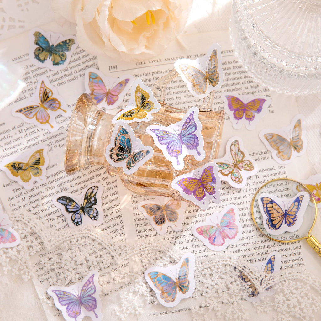46 Pcs Butterfly Stickers LJHD