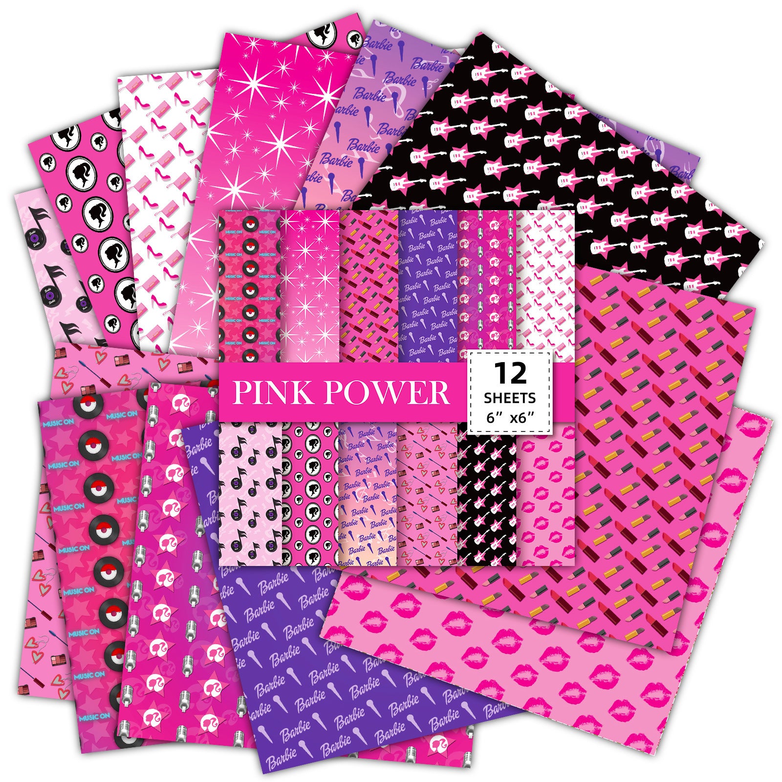 6 inch Barbie Valentine's Day Scrapbook Paper Pad PA312