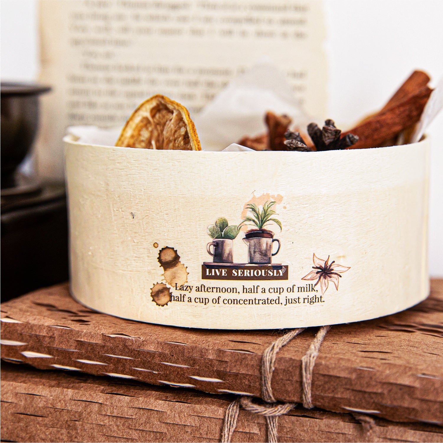 2 Pcs Coffee Time PET Stickers YBKFSJ