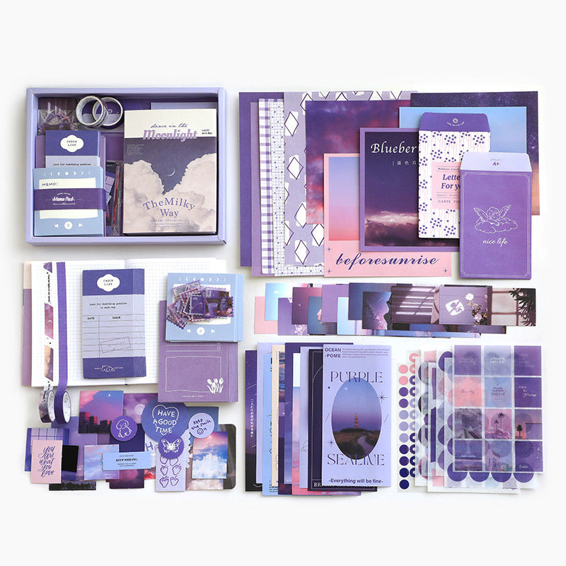 155 Pcs Minimalist Style Scrapbook Supplies Gift Set NJXL