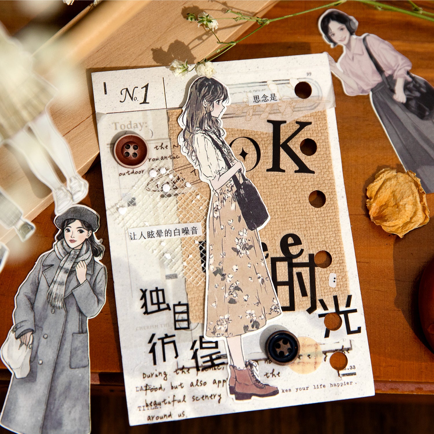 100 Pcs Fashion Girl PET Stickers FDYLM