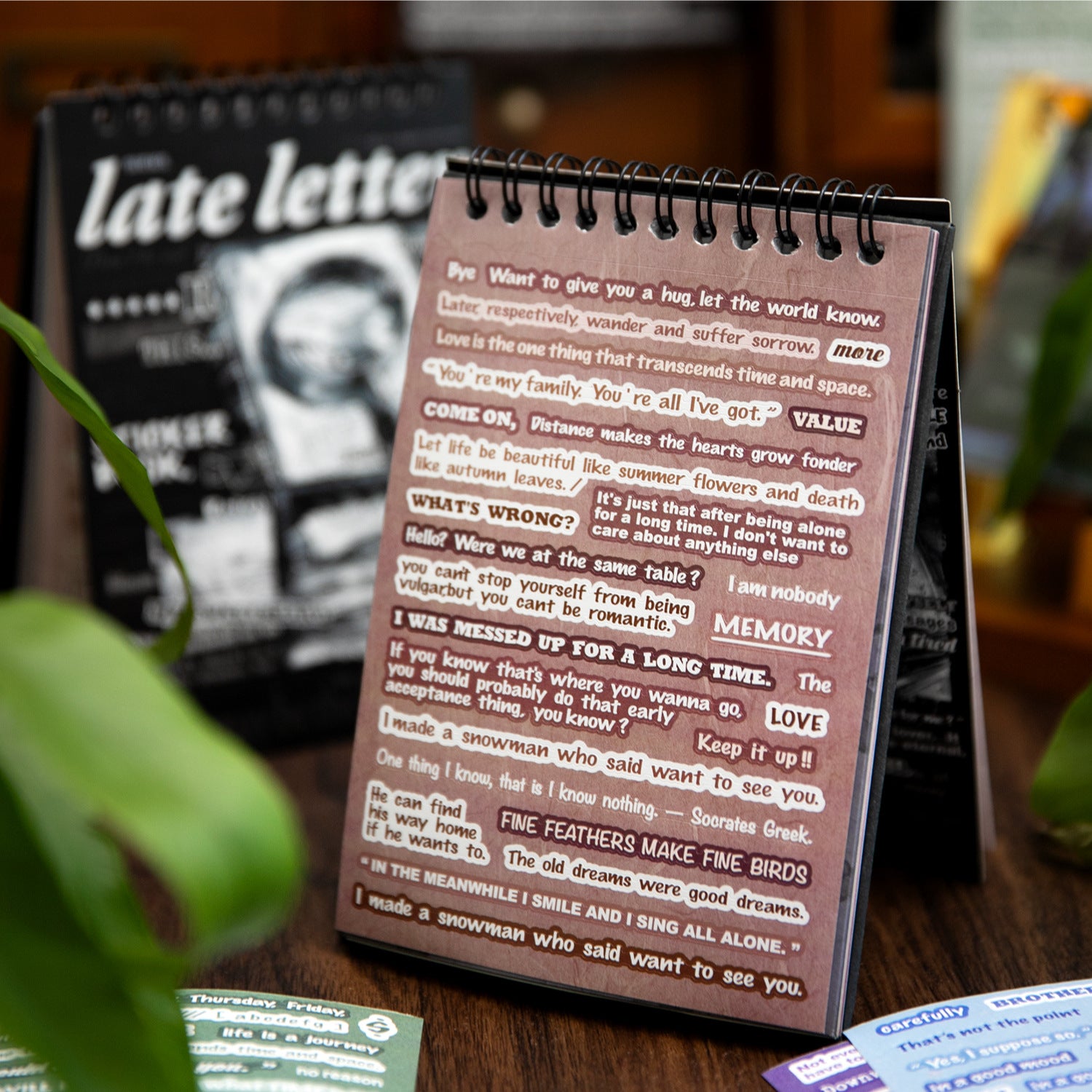 24 Sheets Quote Words Stickers Book CLDXJ