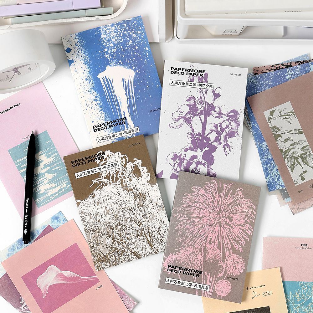 50 Pcs Creative Scrapbook Paper RJWH