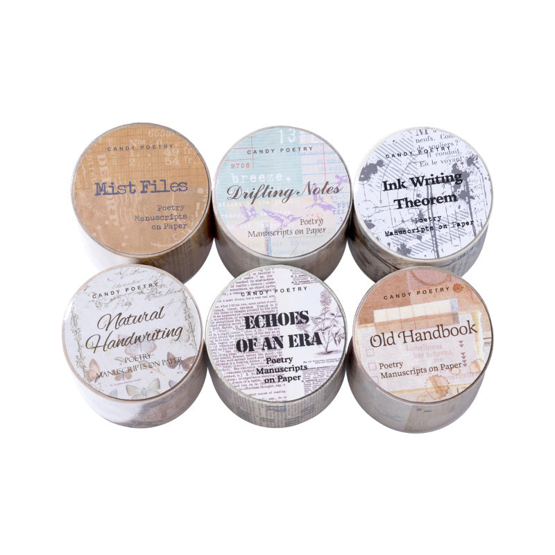 1 Roll Vintage Psalm Manuscript Washi Tape ZJSG