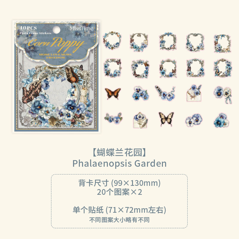 40 Pcs Vintage Collage Stickers YWHDMM