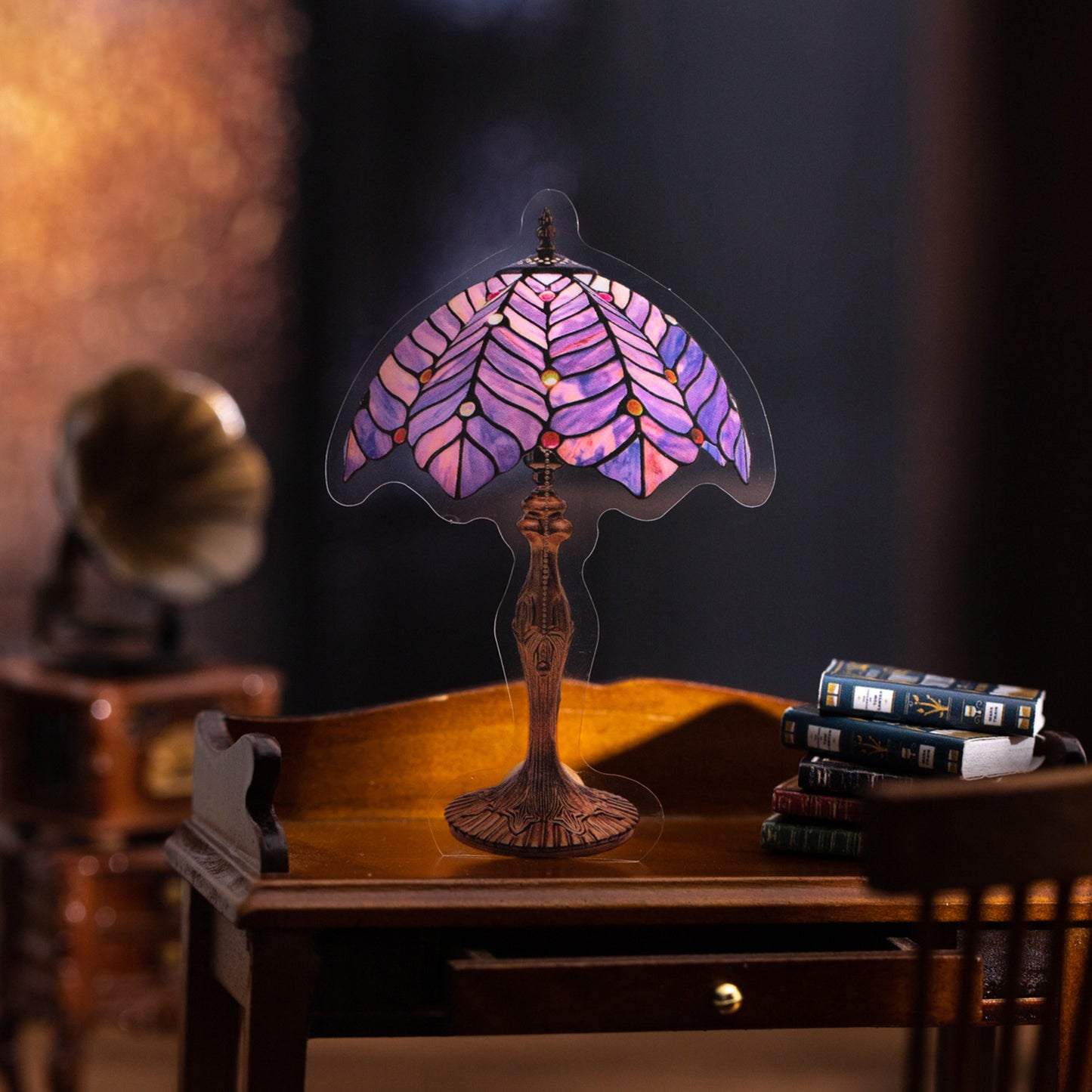 12 Pcs Flower Lamp PET Stickers HZXL