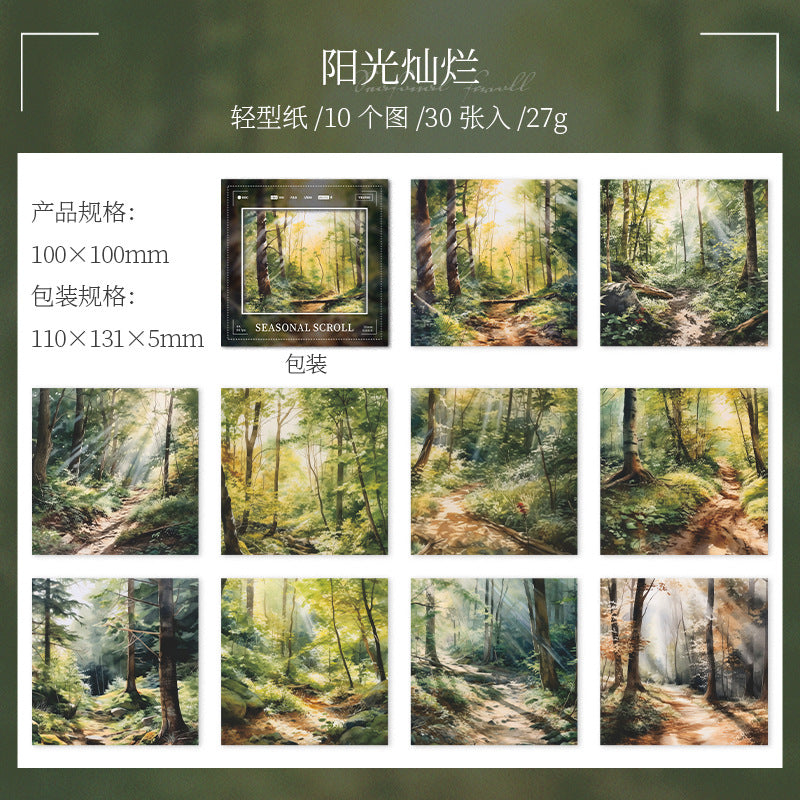 30 Pcs Nature Landscape Scrapbook Paper JJHJ