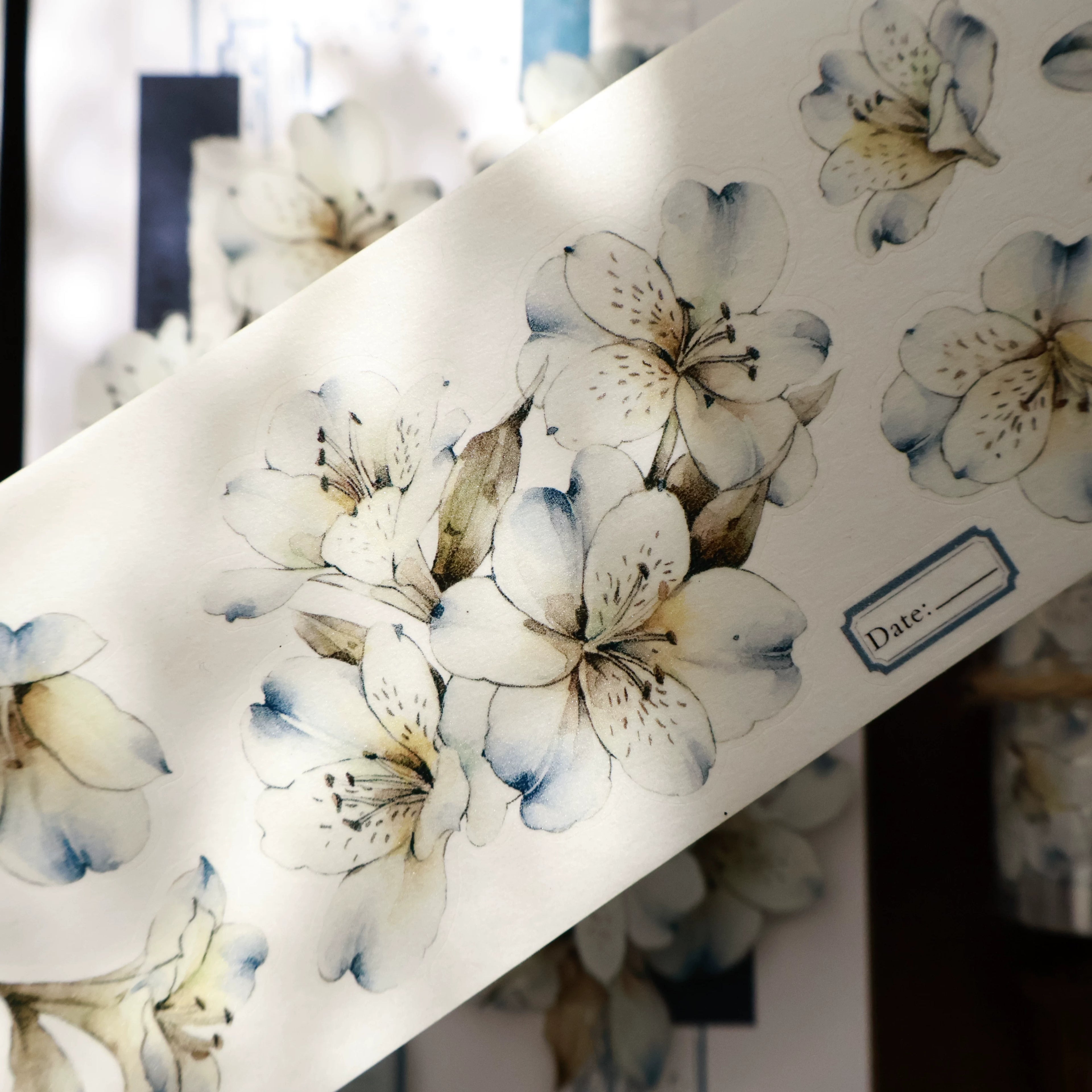 Floral Decorative Tape Rolls- Blue Haven