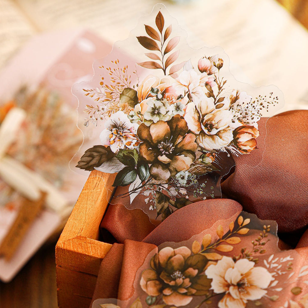 20 Pcs Flower Branches PET Stickers HPHY
