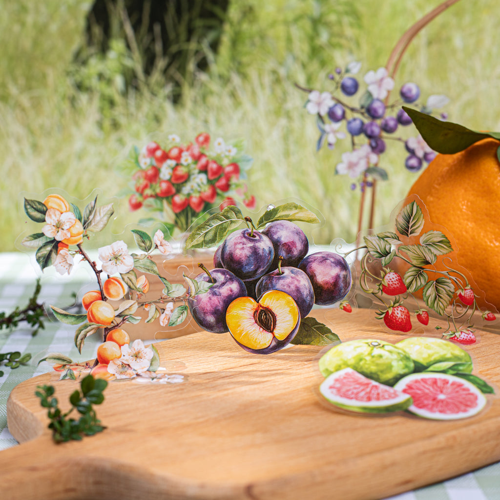 12 Pcs Fruit PET Stickers SGHX