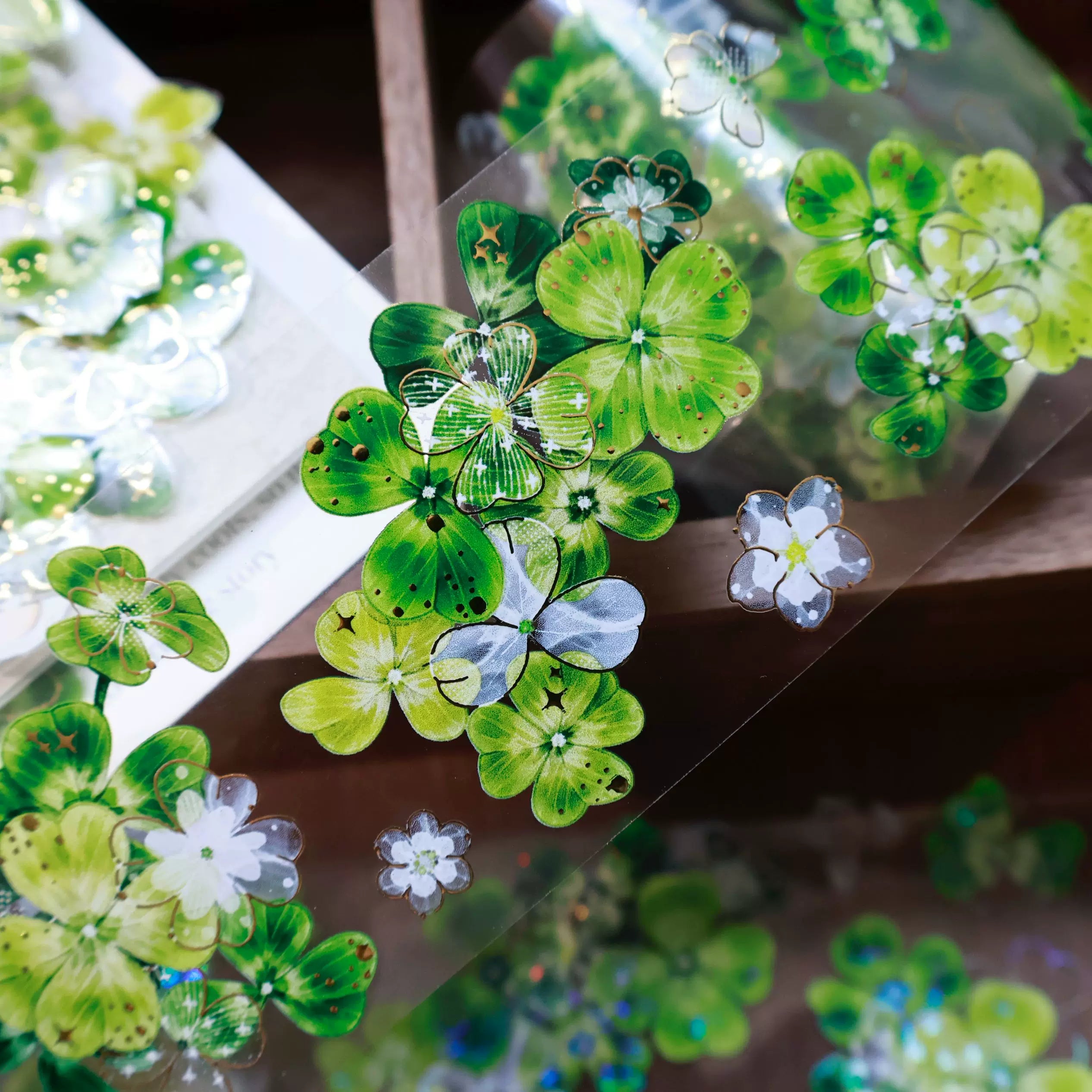 Floral Decorative Tape Rolls- Clover